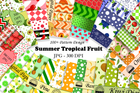 100 Design Summer Tropical Fruit