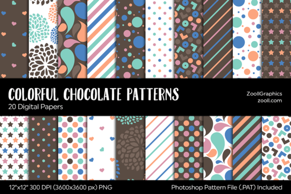 Colorful Chocolate Digital Papers: Your Go-To Toolkit for Joyful, On-Brand Paper Crafts