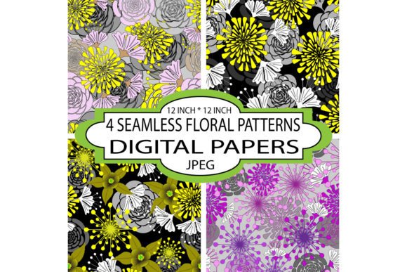 Floral Seamless Pattern with Wildflowers