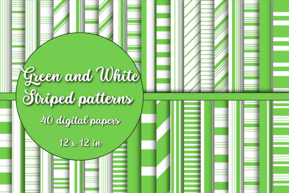 Green and White Striped
