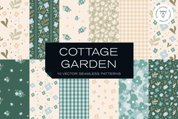 Introducing Cottage Garden: A Thoughtfully Crafted Vector Pattern Collection for Modern Creatives