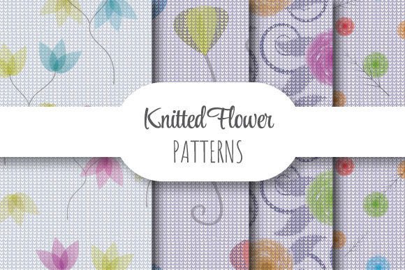 Knitted Flowers: A Seamless Vector Pattern for Textile, Craft, and Print Design