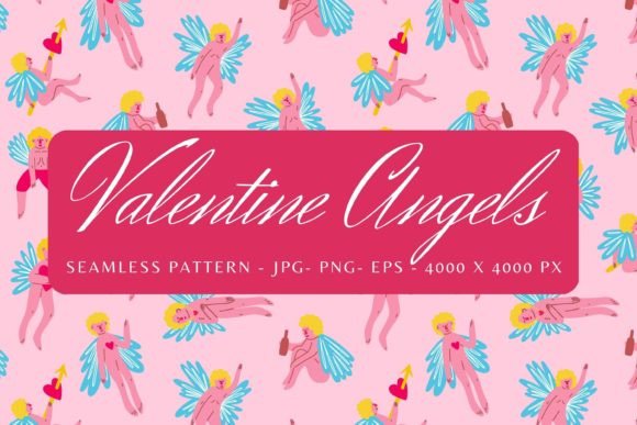 Lover Angels Pattern: Beautiful, Versatile Design Resources for Print and Digital Projects