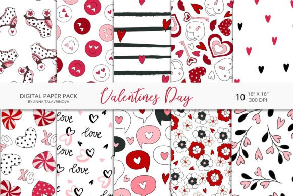 Monochrome Valentines Seamless Pattern: Timeless Style for Creative Projects