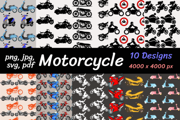 Motorcycle Digital Papers
