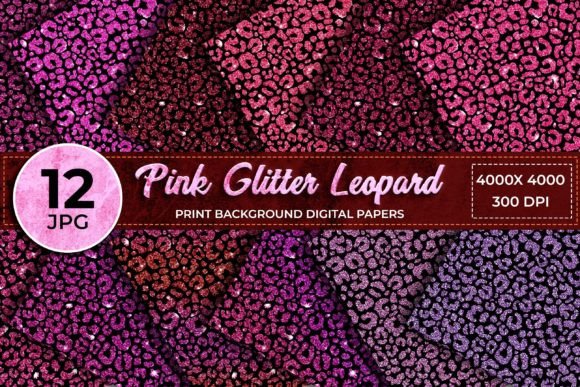 Pink Glitter Leopard Print Backgrounds: Versatile, Vibrant & Ready to Elevate Your Creative Projects