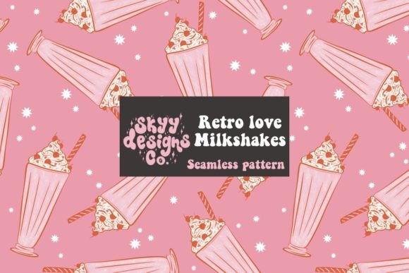 Retro Valentine Milkshake Pattern