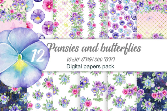 Watercolor Flowers Digital Paper: A Creative Resource for Designers, Crafters, and Educators