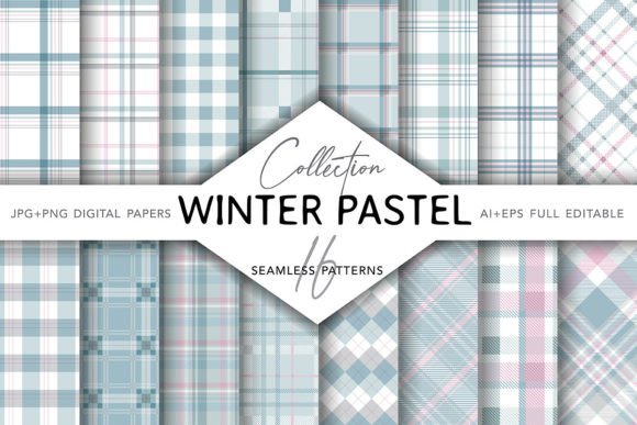 Winter Pastel Plaid Seamless: Rustic Charm Meets Modern Design Flexibility